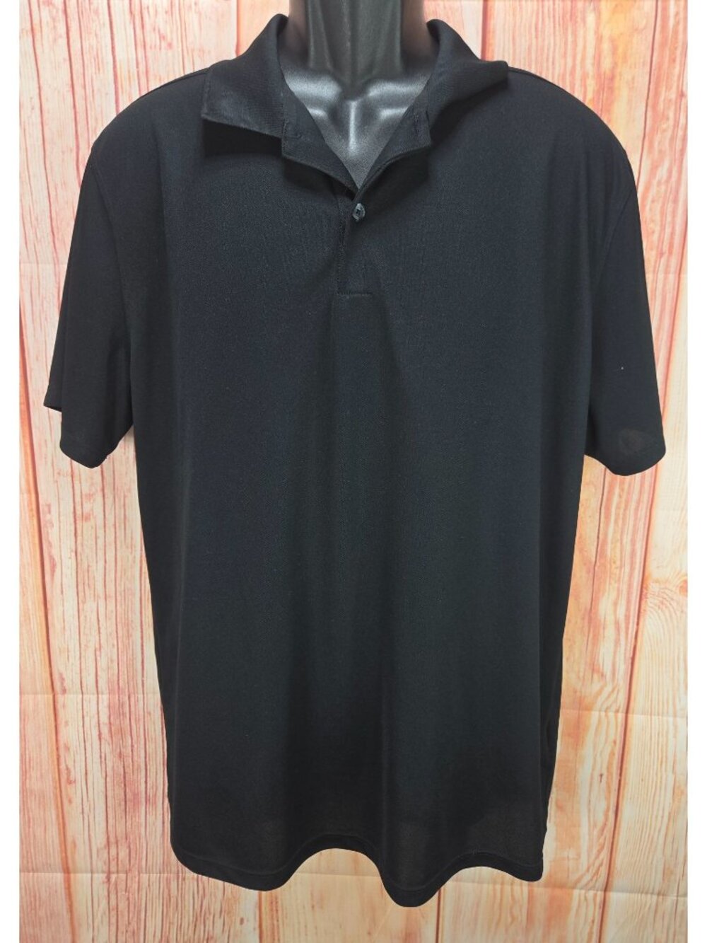 Nike Mens Black Dri-Fit Polo Shirt Size Large Lightweight Performance Top